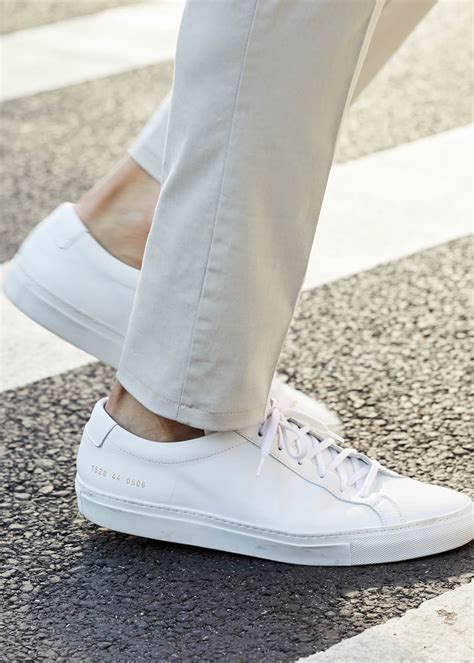 common projects low top sneakers.